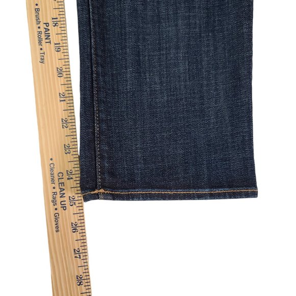 American Eagle Jeans Women 8 31x25 Artist Crop Stretch Low Rise Dark Blue Denim - Picture 12 of 13